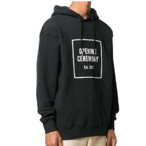 NWT Opening Ceremony 100% wool, black with a white Box Logo Hoodie.  Size M